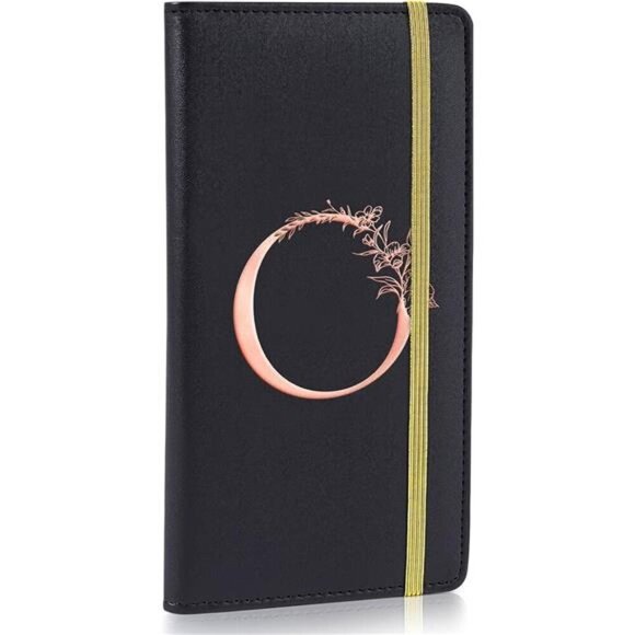 Checkbook Covers for Personal Checkbook Black O - Picture 1 of 6